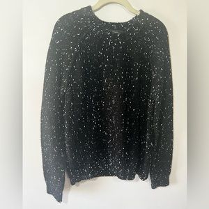 Forever 21 black and white speckle sweater, size L